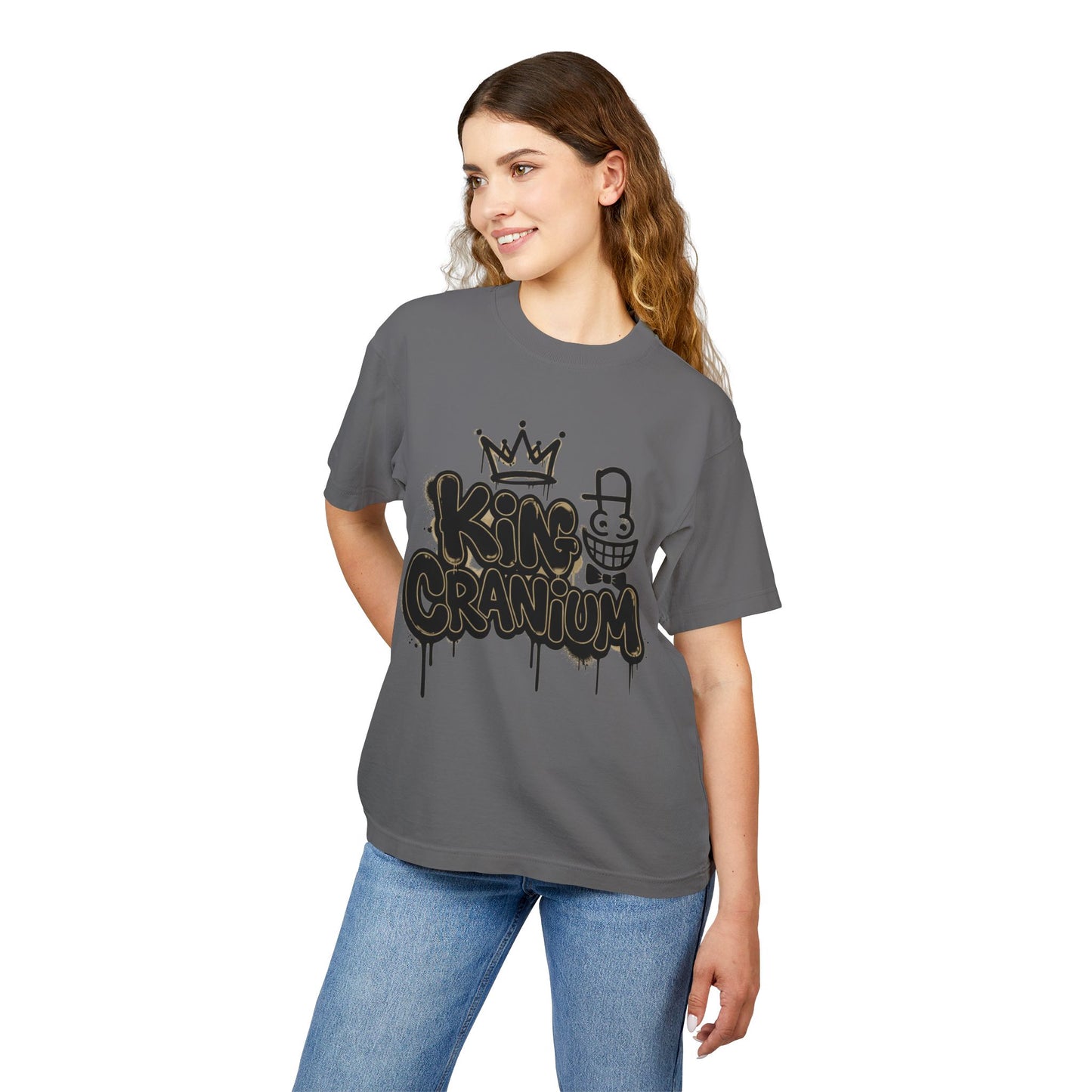King Cranium Graffiti T-Shirt — Urban Streetwear Tee with Crown & Skull Art