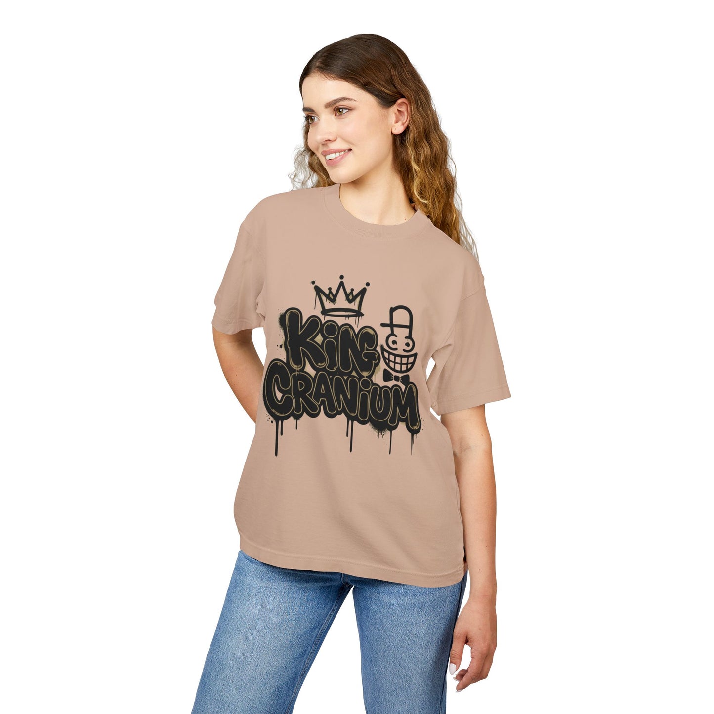King Cranium Graffiti T-Shirt — Urban Streetwear Tee with Crown & Skull Art