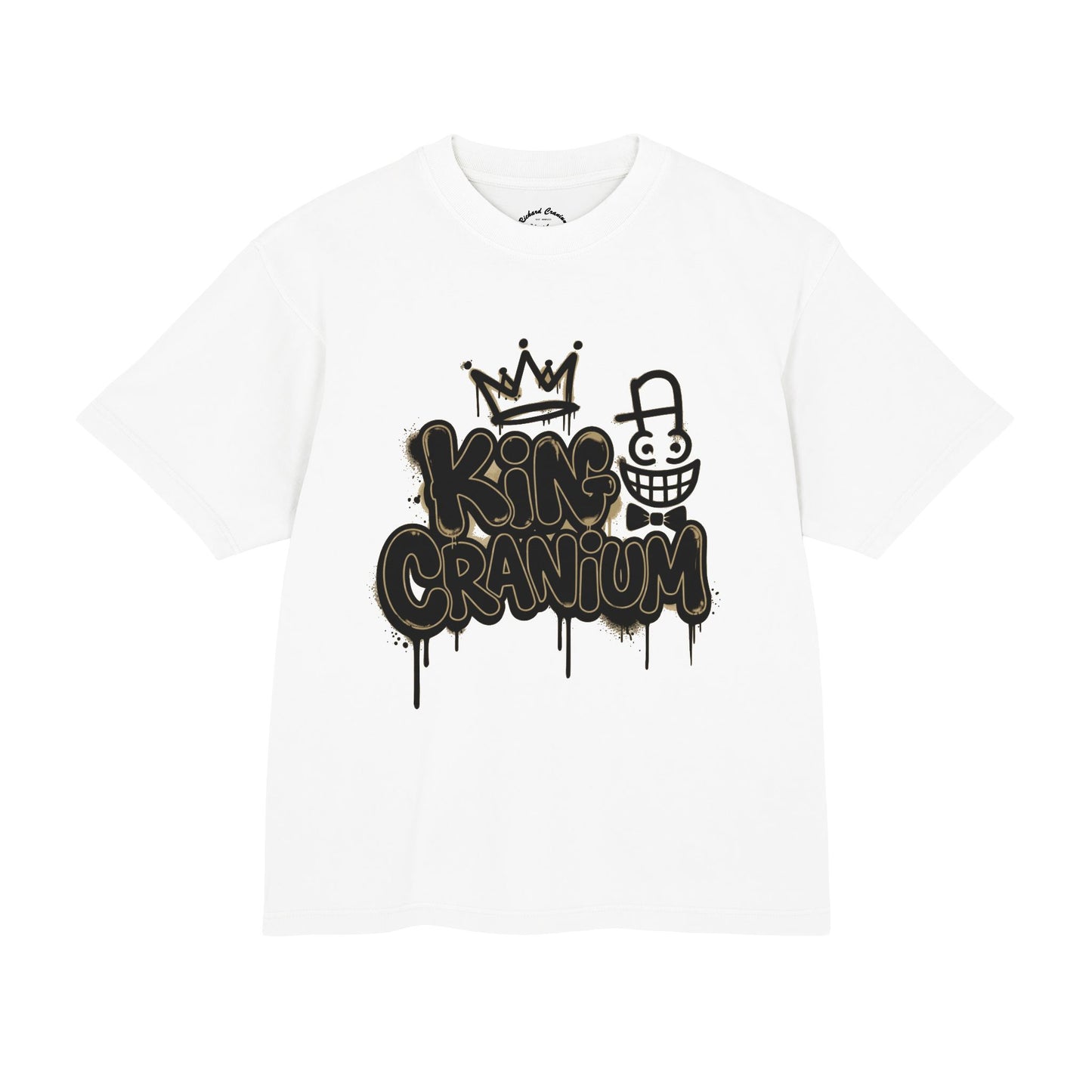 King Cranium Graffiti T-Shirt — Urban Streetwear Tee with Crown & Skull Art