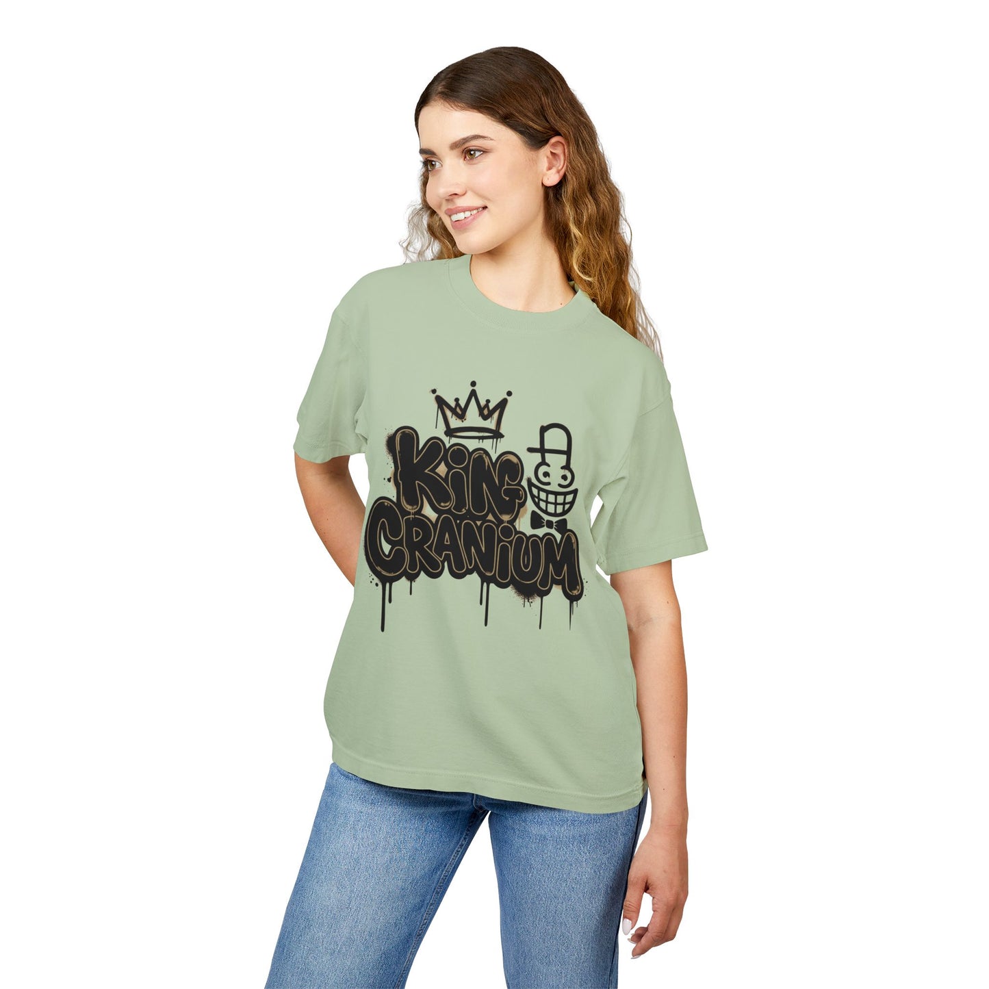 King Cranium Graffiti T-Shirt — Urban Streetwear Tee with Crown & Skull Art